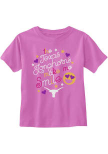 Texas Longhorns Toddler Girls Pink Pearlie Short Sleeve T-Shirt
