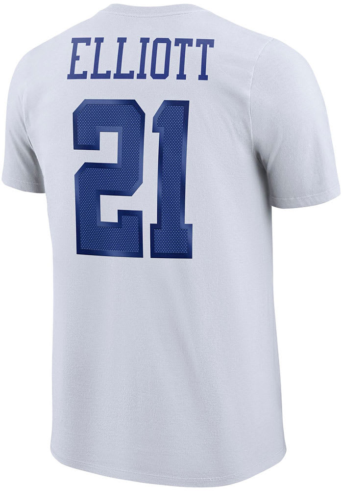 Ezekiel Elliott Dallas Cowboys White Player Pride Short Sleeve Player T Shirt