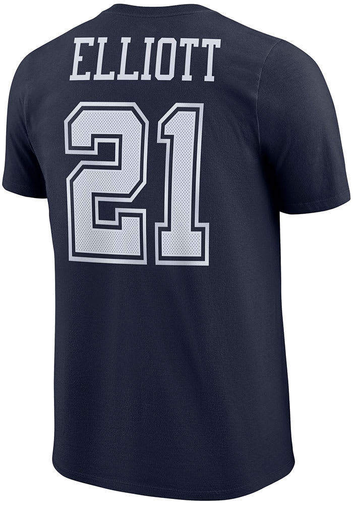 Ezekiel Elliott Dallas Cowboys Navy Blue Player Pride 3 Short Sleeve Player T Shirt