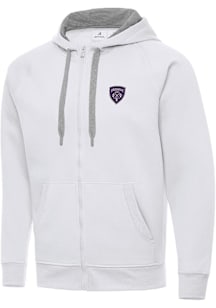 Antigua Louisville City FC Mens White Victory Long Sleeve Full Zip Jacket