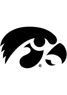 Iowa Hawkeyes Black Out Auto Decal - Black
