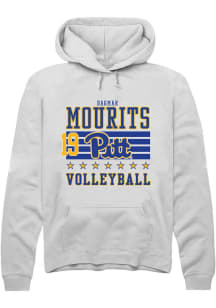 Dagmar Mourits Rally Mens White Pitt Panthers NIL Striped Player Hood