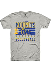 Dagmar Mourits Rally Mens Ash Pitt Panthers NIL Striped Player T Shirt
