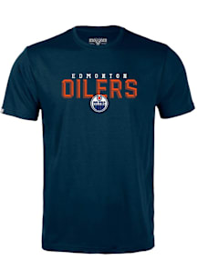 Levelwear Edmonton Oilers Navy Blue Richmond Carve Short Sleeve T Shirt