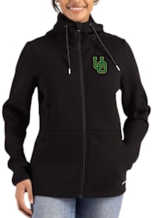 Womens Oregon Ducks Black Cutter and Buck Epic Comfort Full Zip Light Weight Jacket