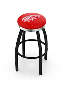 Detroit Red Wings Chrome Seat Pub Stool - Black