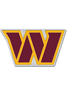 Washington Commanders Colored Chrome Free Form Car Emblem - Burgundy