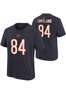 Colston Loveland Chicago Bears Youth Navy Blue Nike NN Player Tee