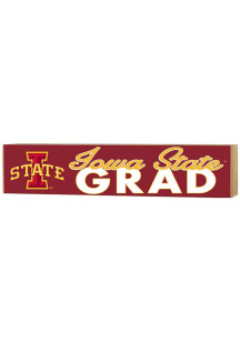 KH Sports Fan Iowa State Cyclones Grad graduation graphic Sign - Cardinal