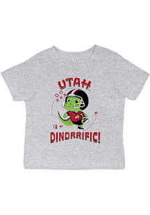 Vive La Fete Utah Utes Infant Dino-Riffic Short Sleeve T-Shirt Grey