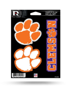 Clemson Tigers Vinyl Die Cut Auto Decal - Orange