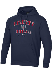 Under Armour Liberty Flames Mens Navy Blue Softball Rival Long Sleeve Hoodie