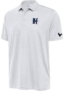 Antigua Houston Texans Mens White Ellipse H-Town Short Sleeve Polo