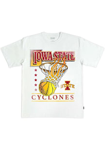 SLAM Iowa State Cyclones White Hoops Short Sleeve T Shirt