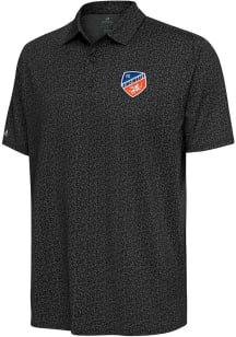 Antigua FC Cincinnati Mens Charcoal Blooming Short Sleeve Polo