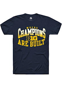 Rally Big Ten Navy Blue Champs Arch Design Short Sleeve T Shirt