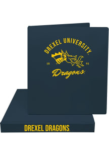 Navy Blue Drexel Dragons 1 Inch Mascot Notebook and Folder