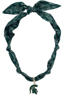 Logo Bandana Scarf Michigan State Spartans Womens Necklace - Green