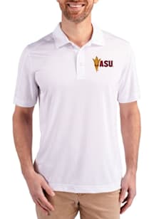 Cutter and Buck Arizona State Sun Devils Mens White Prospect Short Sleeve Polo