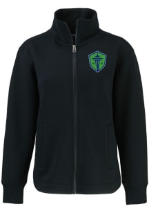 Cutter and Buck Seattle Sounders FC Womens Black Roam Light Weight Jacket