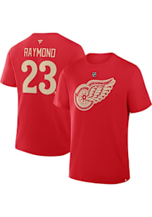 Lucas Raymond Detroit Red Wings Red Alt 2 Short Sleeve Player T Shirt
