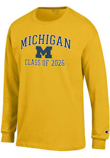 Champion Michigan Wolverines Yellow Font Class of 2026 Jersey Long Sleeve T Shirt