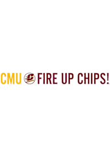 Central Michigan Chippewas Long Text Auto Strip - Maroon
