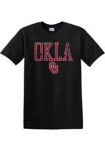 Oklahoma Sooners Black Arch Distressed Short Sleeve T Shirt