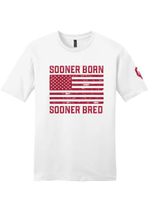 Oklahoma Sooners White Born And Bred Short Sleeve Fashion T Shirt