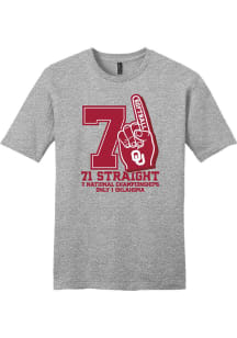 Oklahoma Sooners Grey 71 Straight Softball Short Sleeve Fashion T Shirt