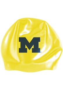 Yellow Michigan Wolverines Swim Cap Pool Accessory