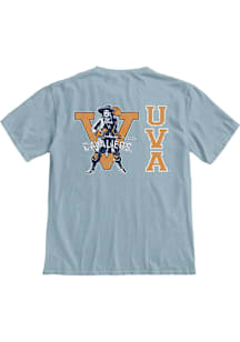 Blue 84 Virginia Cavaliers Navy Blue Front Back Overdyed Short Sleeve T Shirt