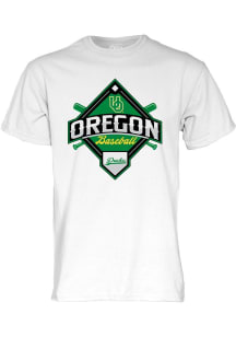 Oregon Ducks Big Ten Baseball Short Sleeve T Shirt - White