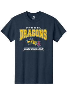 Drexel Dragons Navy Blue Summit Sportswear Womens Swim and Dive Short Sleeve T Shirt