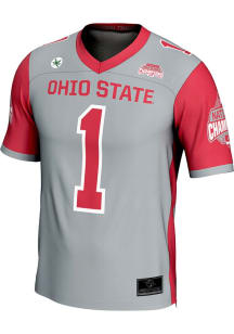 Youth Ohio State Buckeyes Ash ProSphere 2024 National Champions Football Jersey Jersey