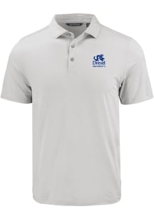 Mens Drexel Dragons Ash Cutter and Buck Coastline Academic Short Sleeve Polo Shirt