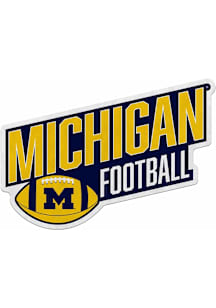 Navy Blue Michigan Wolverines Football Shape Cut Pennant