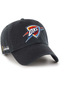 47 Oklahoma City Thunder 2025 NBA Finals Champions Clean Up Adjustable Hat - Black