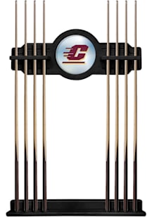 Central Michigan Chippewas Solid Wood Cue Rack Pool Table
