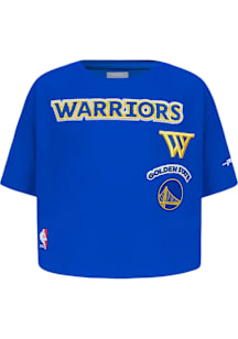 Pro Standard Golden State Warriors Toddler Girls Blue Retro Classics Short Sleeve T-Shirt