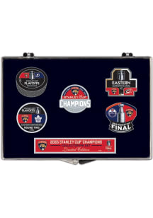 Florida Panthers Souvenir 2025 NHL Stanley Cup Champions 5 Piece Set Pin - Red