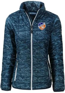 Cutter and Buck FC Cincinnati Womens Navy Blue Rainier PrimaLoft Printed Filled Jacket