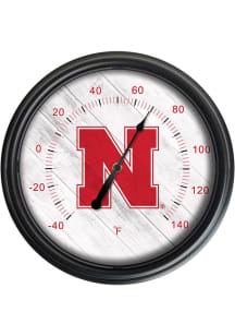Black Nebraska Cornhuskers Outdoor Thermometer Weather Tool