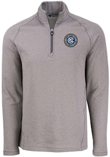 Cutter and Buck New York City FC Mens Graphite Pehastin Long Sleeve Qtr Zip Pullover