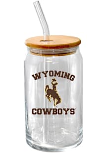 Wyoming Cowboys 16oz Pint Glass - Brown