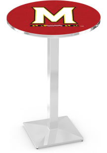 Maryland Terrapins Chrome Square Base Pub Table