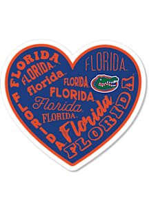 Florida Gators 3.5" Heart Rugged Stickers - Blue