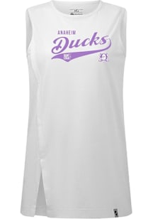 Levelwear Anaheim Ducks Womens White Influx Glide Tank Top