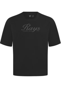 Levelwear Tampa Bay Rays Black Signature Knit Ethereal Short Sleeve Fashion T Shirt