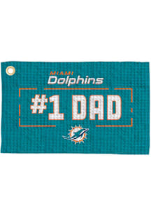 Miami Dolphins #1 Dad Waffle Golf Towel